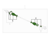Honda CV Axle boot rebuild kit, set (inner and outer) - S2000, 2000-09
