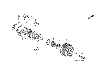 Honda Genuine Crankshaft Thrust Bearing (each) - NSX, 1991-05 (13331-PH7-003) 
